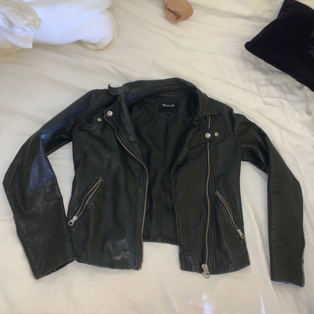 Madewell Washed Leather Motorcycle Jacket